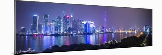 Pudong Skyline across the Huangpu River, the Bund, Shanghai, China-Jon Arnold-Mounted Photographic Print