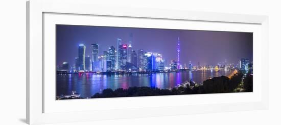 Pudong Skyline across the Huangpu River, the Bund, Shanghai, China-Jon Arnold-Framed Photographic Print