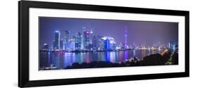 Pudong Skyline across the Huangpu River, the Bund, Shanghai, China-Jon Arnold-Framed Photographic Print