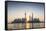 Pudong Skyline across the Huangpu River, the Bund, Shanghai, China-Jon Arnold-Framed Stretched Canvas