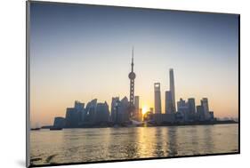 Pudong Skyline across the Huangpu River, the Bund, Shanghai, China-Jon Arnold-Mounted Photographic Print