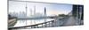 Pudong Skyline across the Suzhou Creek and Waibaidu Bridge, Shanghai, China-Jon Arnold-Mounted Photographic Print