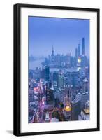 Pudong Skyline and East Nanjing Road, Shanghai, China-Jon Arnold-Framed Photographic Print