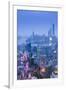 Pudong Skyline and East Nanjing Road, Shanghai, China-Jon Arnold-Framed Photographic Print