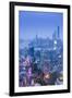 Pudong Skyline and East Nanjing Road, Shanghai, China-Jon Arnold-Framed Photographic Print