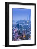 Pudong Skyline and East Nanjing Road, Shanghai, China-Jon Arnold-Framed Photographic Print