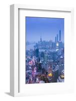 Pudong Skyline and East Nanjing Road, Shanghai, China-Jon Arnold-Framed Photographic Print