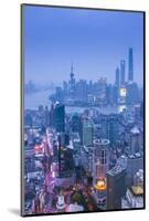 Pudong Skyline and East Nanjing Road, Shanghai, China-Jon Arnold-Mounted Photographic Print