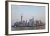 Pudong Skyline and Huangpu River, Shanghai, China-Peter Adams-Framed Photographic Print