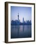 Pudong Skyline and Oriental Pearl Tower, Pudong District, Shanghai, China-Walter Bibikow-Framed Photographic Print