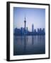 Pudong Skyline and Oriental Pearl Tower, Pudong District, Shanghai, China-Walter Bibikow-Framed Photographic Print