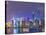 Pudong Skyline at Night across the Huangpu River, Shanghai, China, Asia-Amanda Hall-Stretched Canvas