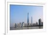 Pudong skyline dominated by Shanghai Tower by Huangpu River, Shanghai, China-Keren Su-Framed Photographic Print