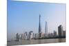 Pudong skyline dominated by Shanghai Tower by Huangpu River, Shanghai, China-Keren Su-Mounted Photographic Print