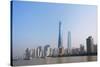 Pudong skyline dominated by Shanghai Tower by Huangpu River, Shanghai, China-Keren Su-Stretched Canvas