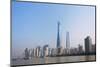 Pudong skyline dominated by Shanghai Tower by Huangpu River, Shanghai, China-Keren Su-Mounted Photographic Print