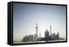 Pudong Skyline, Shanghai, China-Paul Souders-Framed Stretched Canvas