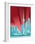 Pudong Skyline-null-Framed Giclee Print