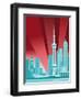 Pudong Skyline-null-Framed Premium Giclee Print