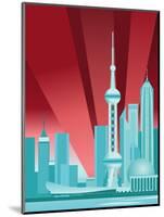 Pudong Skyline-null-Mounted Premium Giclee Print