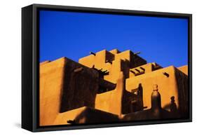 Pueblo and Blue Sky-Kevin Schafer-Framed Stretched Canvas