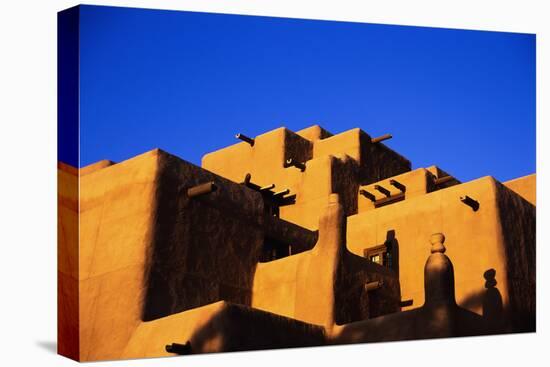 Pueblo and Blue Sky-Kevin Schafer-Stretched Canvas