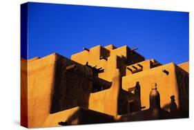 Pueblo and Blue Sky-Kevin Schafer-Stretched Canvas