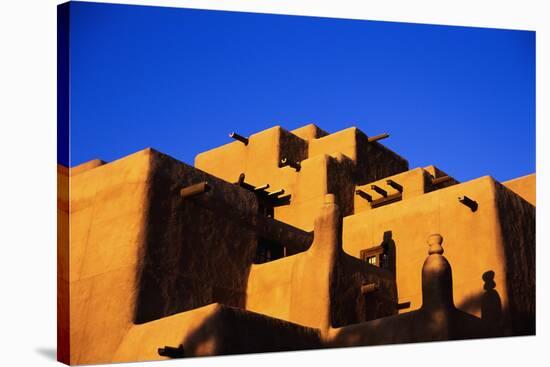 Pueblo and Blue Sky-Kevin Schafer-Stretched Canvas