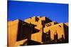 Pueblo and Blue Sky-Kevin Schafer-Stretched Canvas