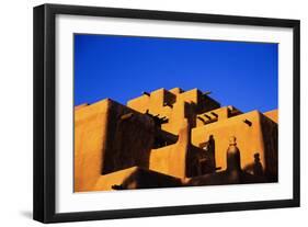 Pueblo and Blue Sky-Kevin Schafer-Framed Photographic Print