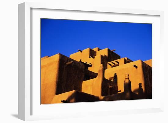 Pueblo and Blue Sky-Kevin Schafer-Framed Photographic Print