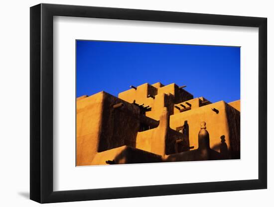 Pueblo and Blue Sky-Kevin Schafer-Framed Photographic Print