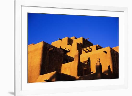 Pueblo and Blue Sky-Kevin Schafer-Framed Photographic Print