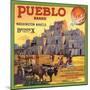 Pueblo Brand - Upland, California - Citrus Crate Label-Lantern Press-Mounted Art Print