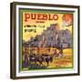 Pueblo Brand - Upland, California - Citrus Crate Label-Lantern Press-Framed Premium Giclee Print