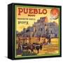 Pueblo Brand - Upland, California - Citrus Crate Label-Lantern Press-Framed Stretched Canvas
