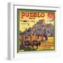 Pueblo Brand - Upland, California - Citrus Crate Label-Lantern Press-Framed Art Print