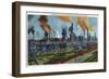 Pueblo, Colorado, General View of CO Fuel and Iron Company, Minnequa Steel Works-Lantern Press-Framed Art Print