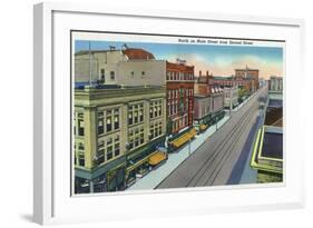 Pueblo, Colorado, Northern View down Main Street from Second Street-Lantern Press-Framed Art Print