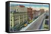 Pueblo, Colorado, Northern View down Main Street from Second Street-Lantern Press-Framed Stretched Canvas