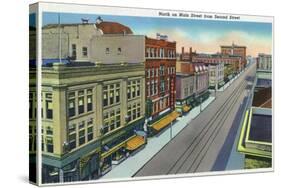 Pueblo, Colorado, Northern View down Main Street from Second Street-Lantern Press-Stretched Canvas