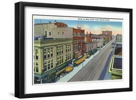Pueblo, Colorado, Northern View down Main Street from Second Street-Lantern Press-Framed Art Print