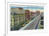 Pueblo, Colorado, Northern View down Main Street from Second Street-Lantern Press-Framed Premium Giclee Print