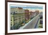 Pueblo, Colorado, Northern View down Main Street from Second Street-Lantern Press-Framed Premium Giclee Print