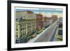 Pueblo, Colorado, Northern View down Main Street from Second Street-Lantern Press-Framed Premium Giclee Print