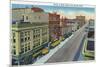Pueblo, Colorado, Northern View down Main Street from Second Street-Lantern Press-Mounted Premium Giclee Print