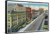 Pueblo, Colorado, Northern View down Main Street from Second Street-Lantern Press-Framed Stretched Canvas