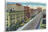 Pueblo, Colorado, Northern View down Main Street from Second Street-Lantern Press-Stretched Canvas