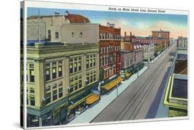 Pueblo, Colorado, Northern View down Main Street from Second Street-Lantern Press-Stretched Canvas