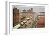 Pueblo, Colorado - Panoramic View of Main Street-Lantern Press-Framed Art Print